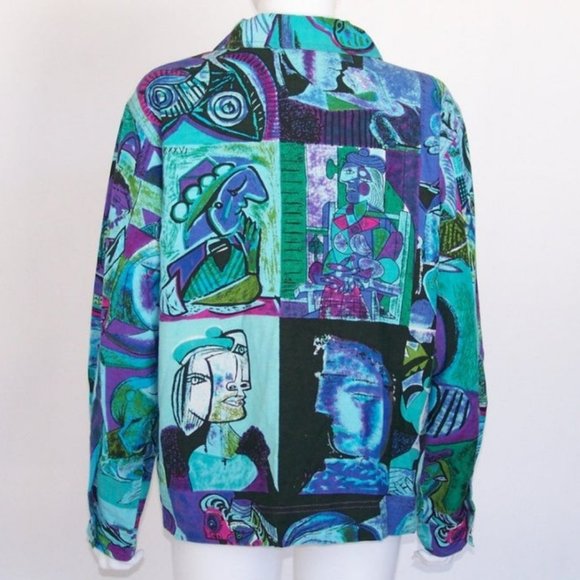 WOMEN'S NOVELTY JACKET | '80s VINTAGE CLOTHING | M - Picture 3 of 8